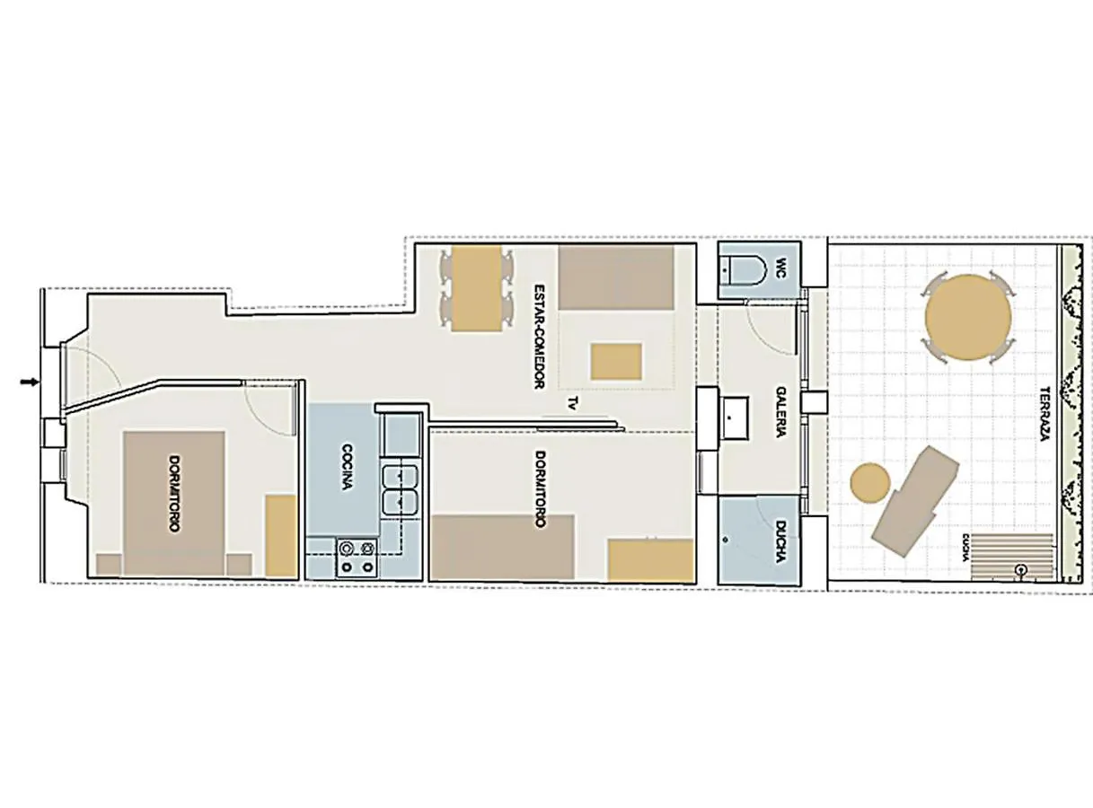 Apartmán Mab2 - Mab2 - Apt At Street Level With Private Terrace Barcelona